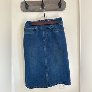the main street exchange denim skirt